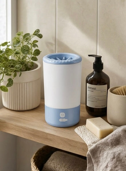 PawsSource Paw Cleaner blue white - electric paw cleaner