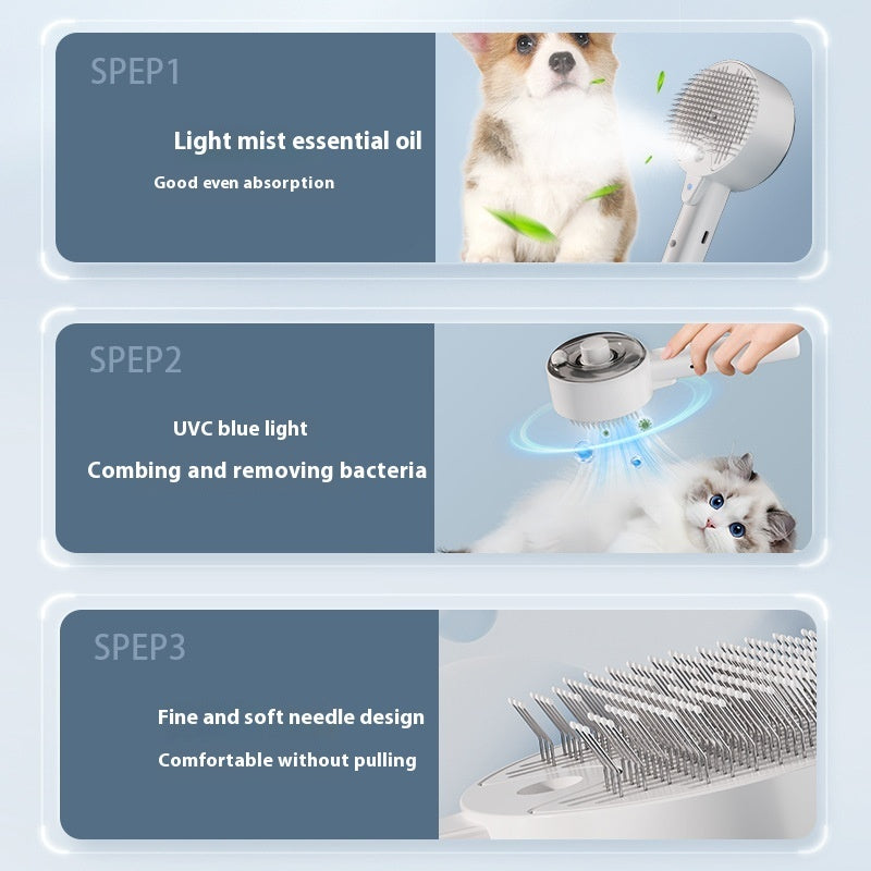 PawsSource Grooming Comb Before After - Shinier Healthier Pet Coat After Every Session