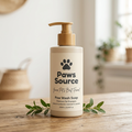 PawsSource Paw Wash Soap bottle — gentle natural shampoo with oatmeal and lavender for dogs and cats