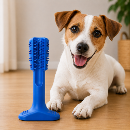 PawsSource Dog Toothbrush Blue Medium Size - Soft Bristles Safe for Dog Gums