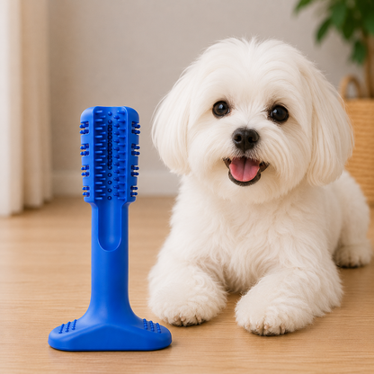 PawsSource Dog Toothbrush Blue Small Size - Perfect for Puppies and Small Dogs