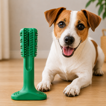 PawsSource Dog Toothbrush Green Medium Size - Available in Black Blue and Green